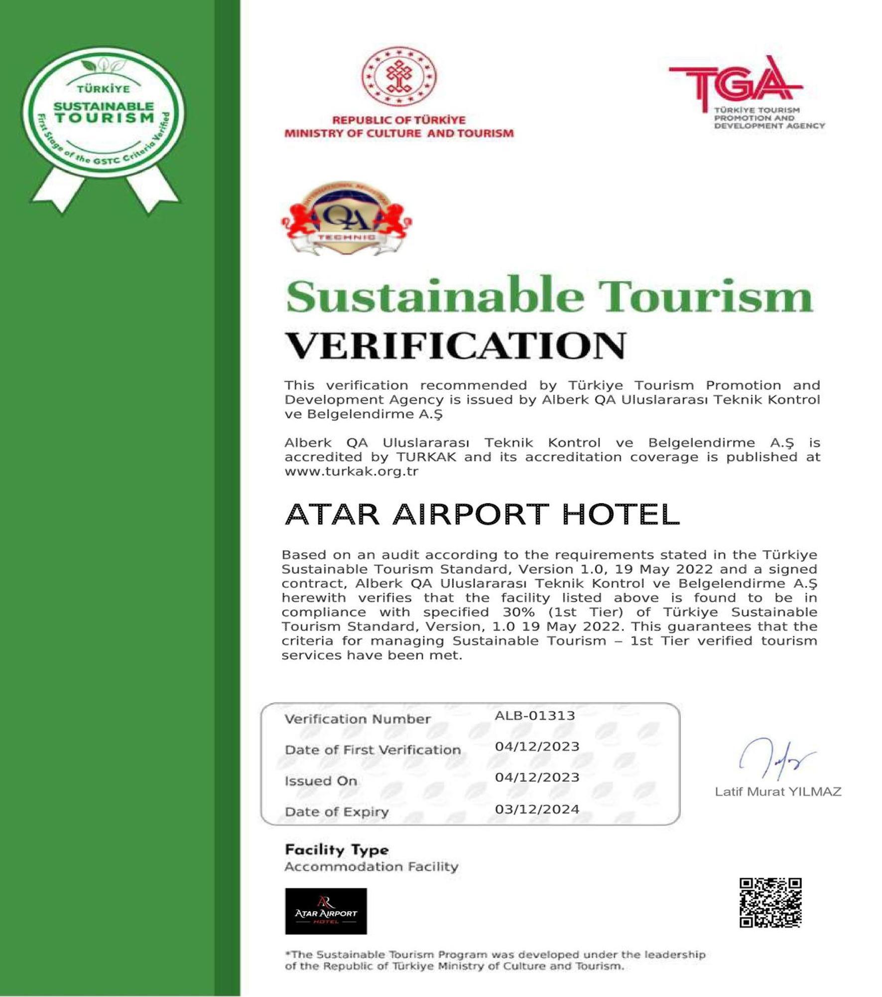 Atar Airport Hotel - Spa & Wellness Arnavutkoy Εξωτερικό φωτογραφία